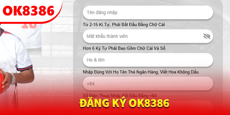 Nhập đầy đủ thông tin đăng ký